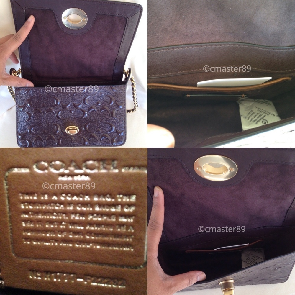 π΄SOLDπ΄Coach Glitter Oxblood Patent Leather - Picture 8 of 8